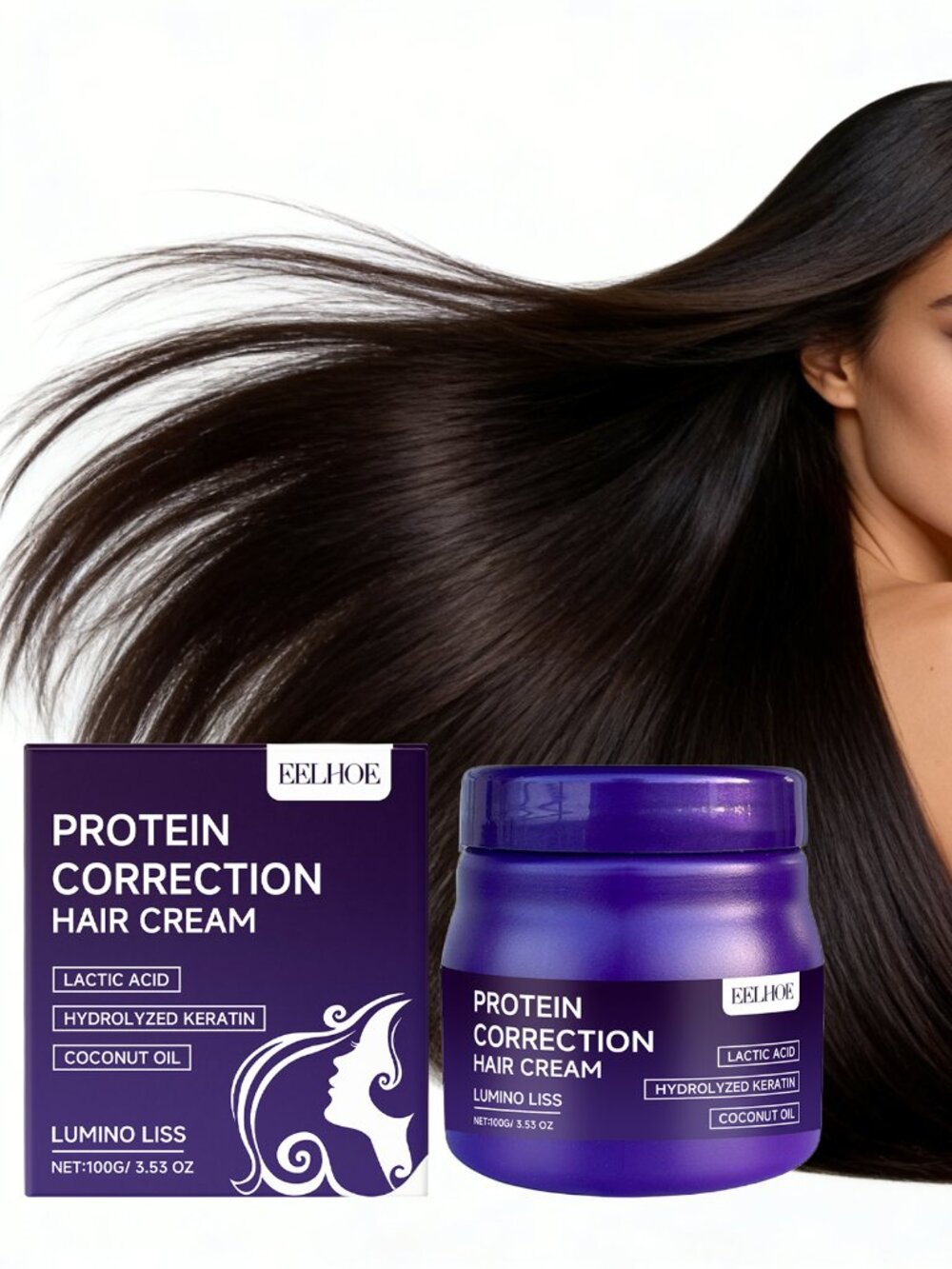 eelhoe Hair Smoothing Frizz Control Cream 100g